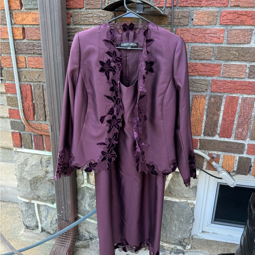 Purple Albert Nipon Suit
